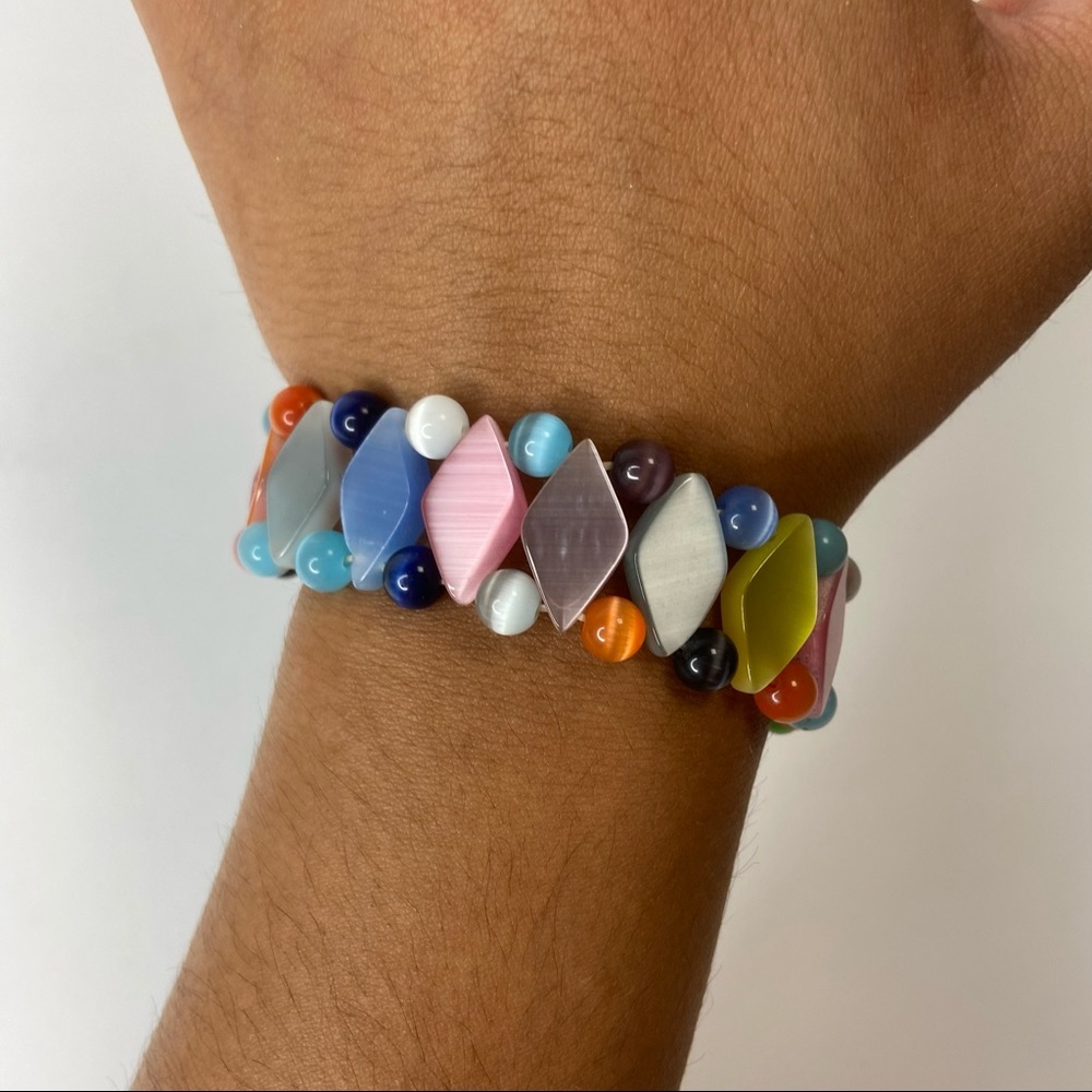 Rainbow elastic bracelets